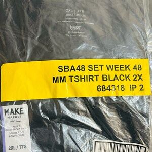 Makers Market Men’s Black Crew Neck T-Shirt - 2XL